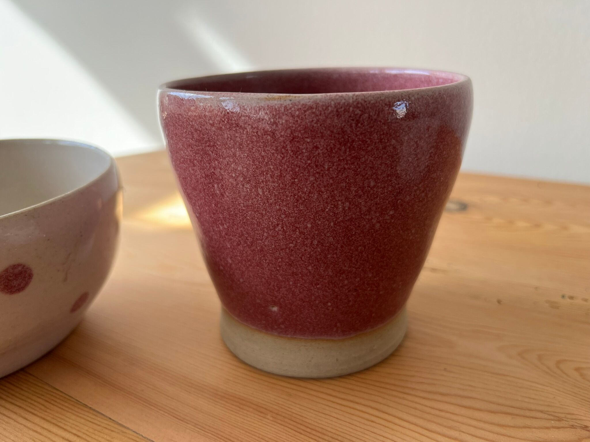 Ceramic bowl, cup and sugar bowl