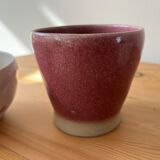 Bol, tasse et sucrier en céramique