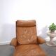 Vintage COR Swing armchair with ottoman, Reinhold Adolf, cognac leather