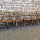 6 Windsor chairs restaurant Western style tavern vintage 1980s