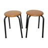 Pair of stackable vintage stocking stools - 50s