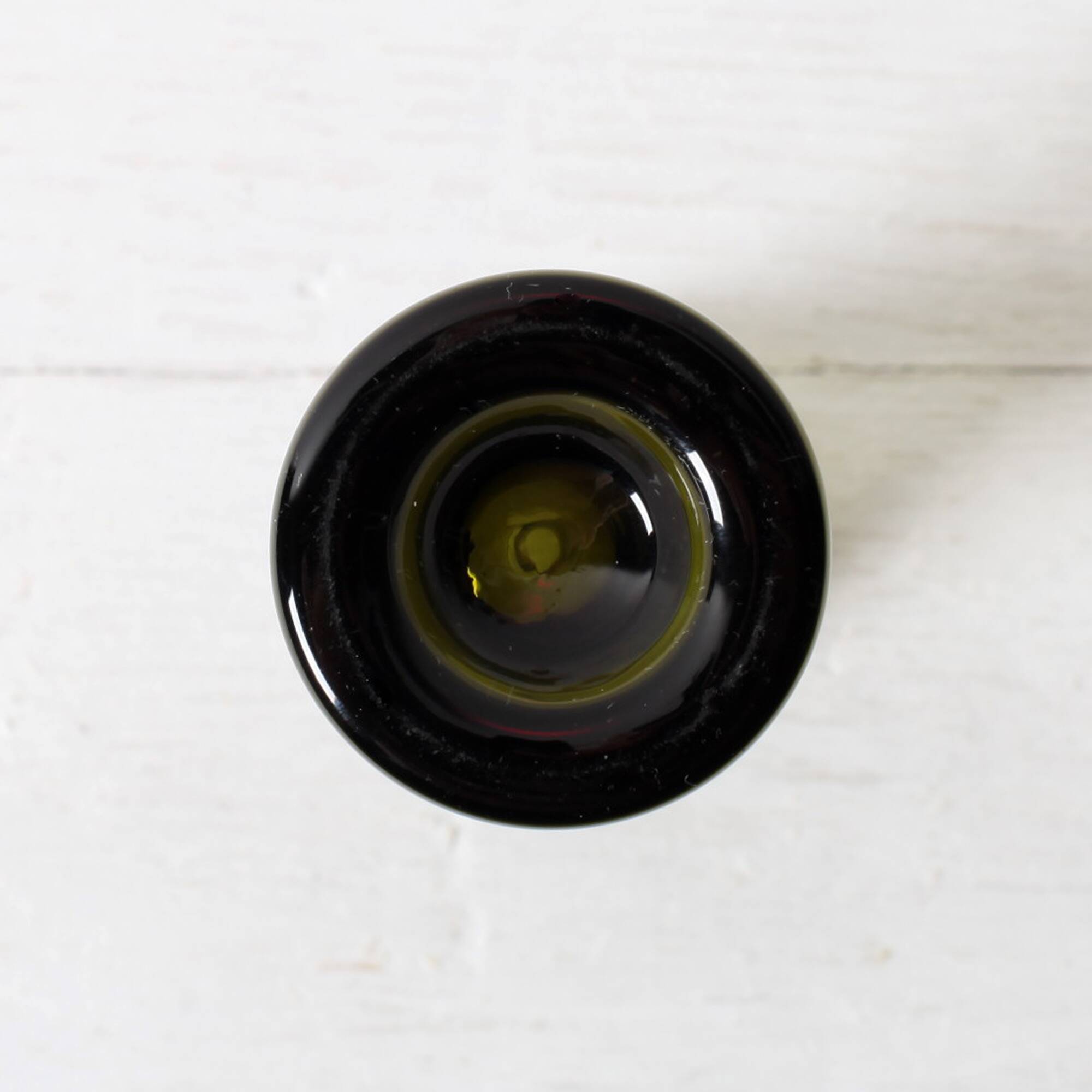 Small Olive Green Glass Vase - Tamara Aladin Riihimäen Lasi Finland 1960s