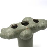 Organic sculptural accent lamp in green ceramic