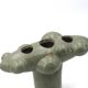 Organic sculptural accent lamp in green ceramic