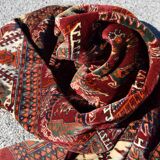 Turkmen Kizil-ayak Bukhara Rug: 2.65 X 1.85 - Handmade