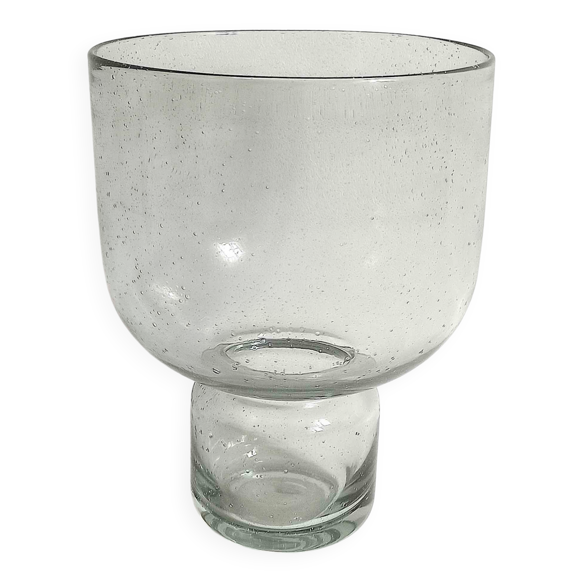 Bubble glass cup from the 70s, height 23 cm
