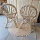 Set of 2 rattan children's chairs