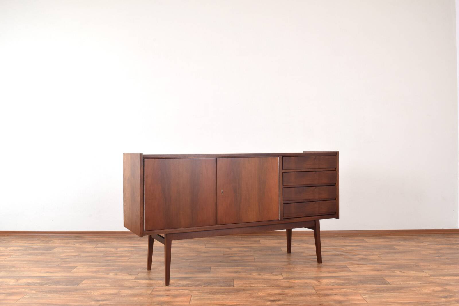 Mid-Century Walnut Sideboard by S. Albrecht, 1960s.