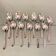 Series of 12 Art Deco table spoons in silver metal