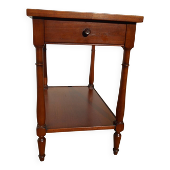 Double bedside table with edges, with drawer