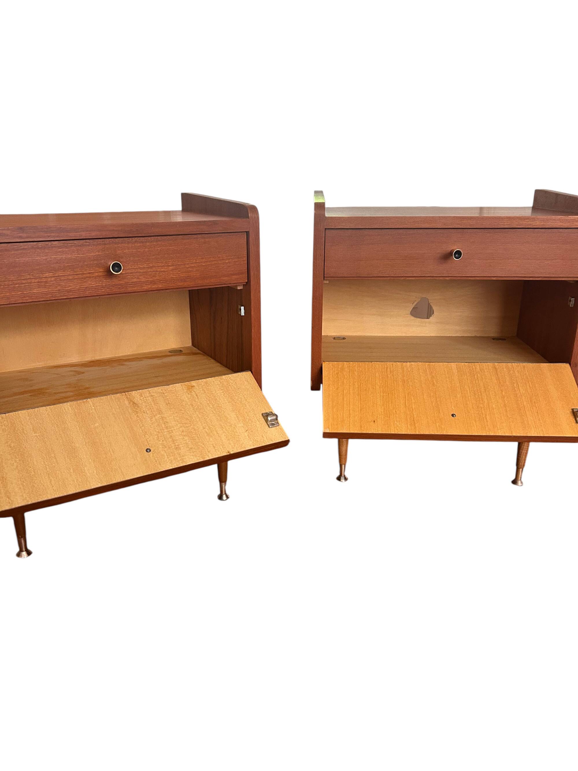MDK Belgium bedside tables, 1960s