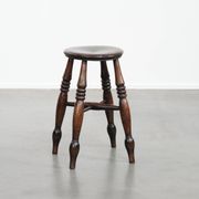 Antique English Windsor stool from the 18th century with a great patina