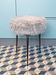 Vintage gray moumoute tripod stool