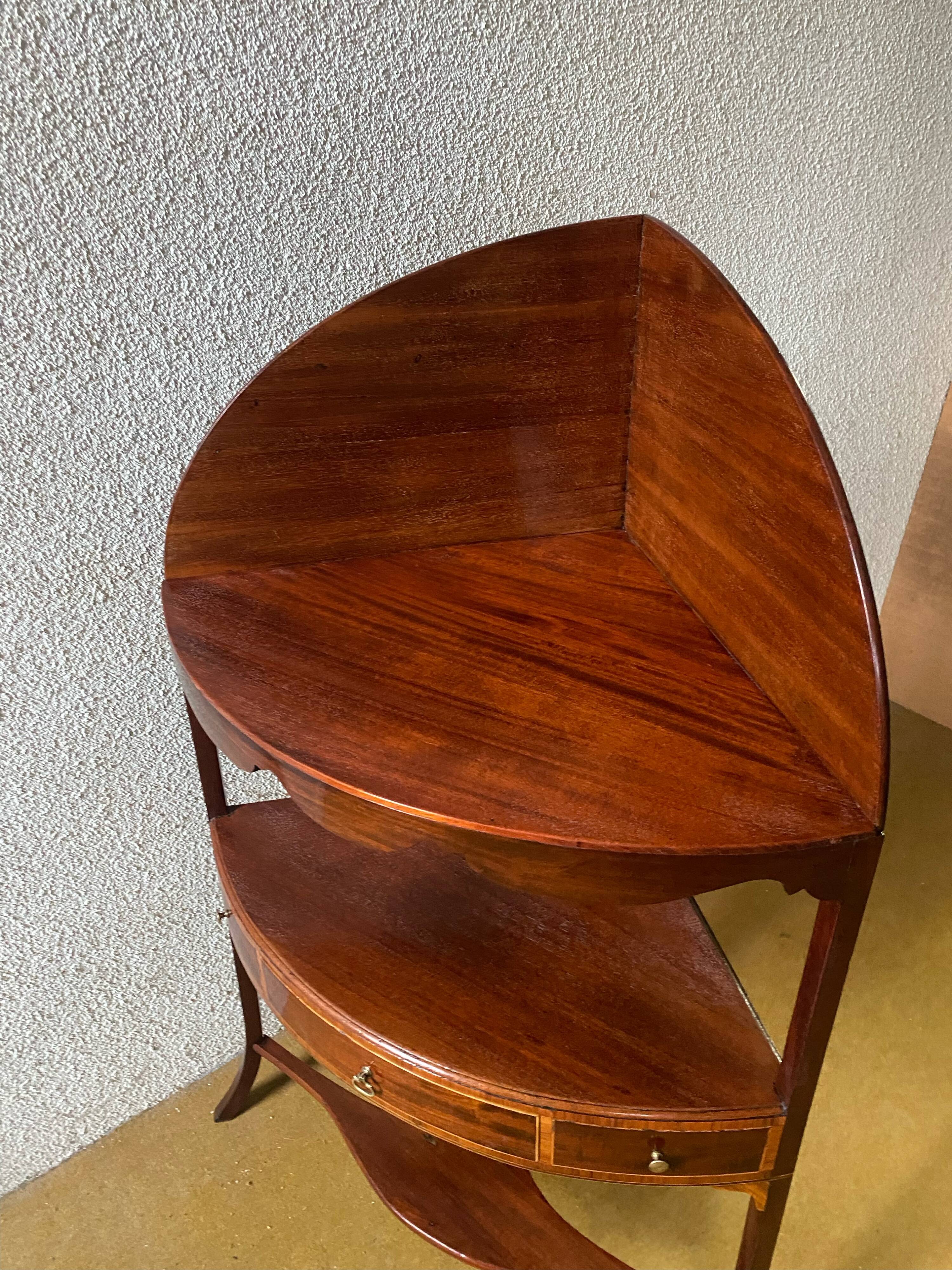 19th century mahogany corner cabinet