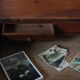 Old desk in walnut school master