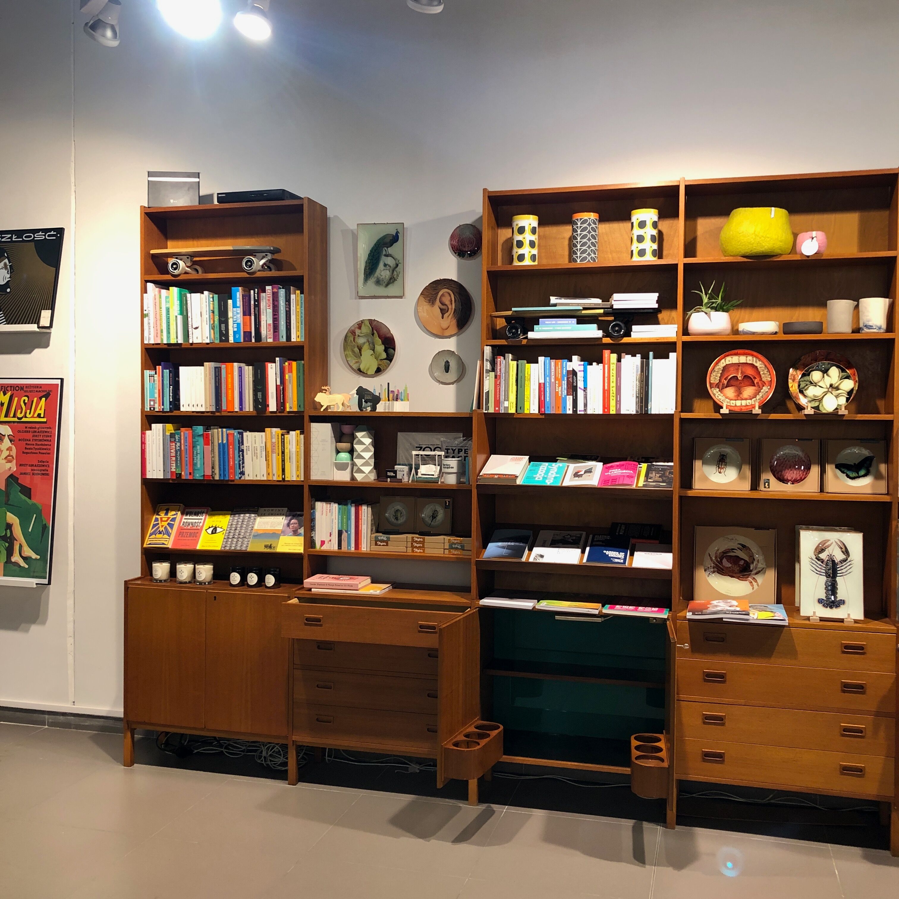 Danish large modular teak shelving unit bookcase, 70s