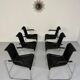 6 black tubular chairs design by Axel Bruchhäuser model D20 bauhaus
