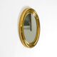 Beautiful, heavy, round Italian brass mirror from the 1960s