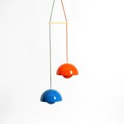 enamelled double shade Flower Pot pendant lamp by Verner Panton for Poulsen
