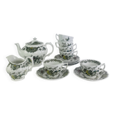 Windsor tea service Ridgway Staffordshire English earthenware, 6 cups