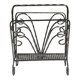 Vintage twisted wrought iron magazine or record holder - magazine rack