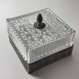 Vintage Crystal Ceiling Lamp, Italy, 1960s