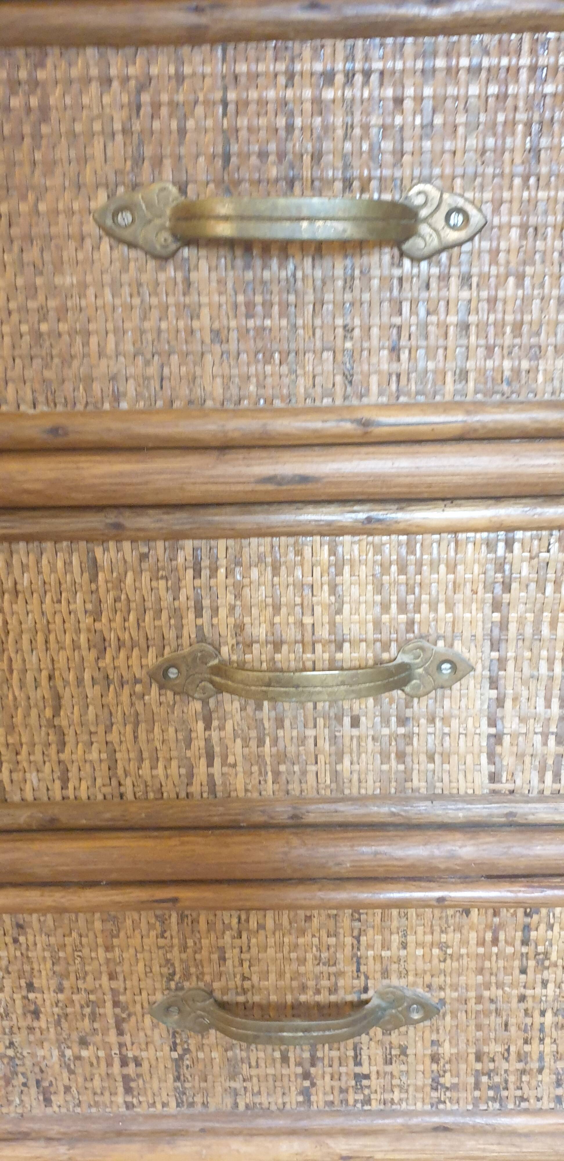 Rattan chest of drawers