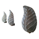 Murano, leaf sconces in worked transparent glass, 1940s