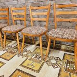 Set of 4 bistro chairs 1960