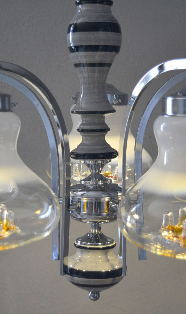 Original 1970's Vintage Mazzega Murano Chandelier