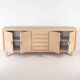 Rattan and brass sideboard