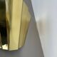 Rare set of 2 cubic solid brass wall light sconces by egoluce, italy 1980s
