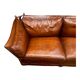 Canapé confortable en cuir véritable avec pieds de support
