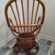 Fauteuil pivotant en bambou des années 70