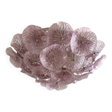 Contemporary Ametista Floral Glass Flush Mount