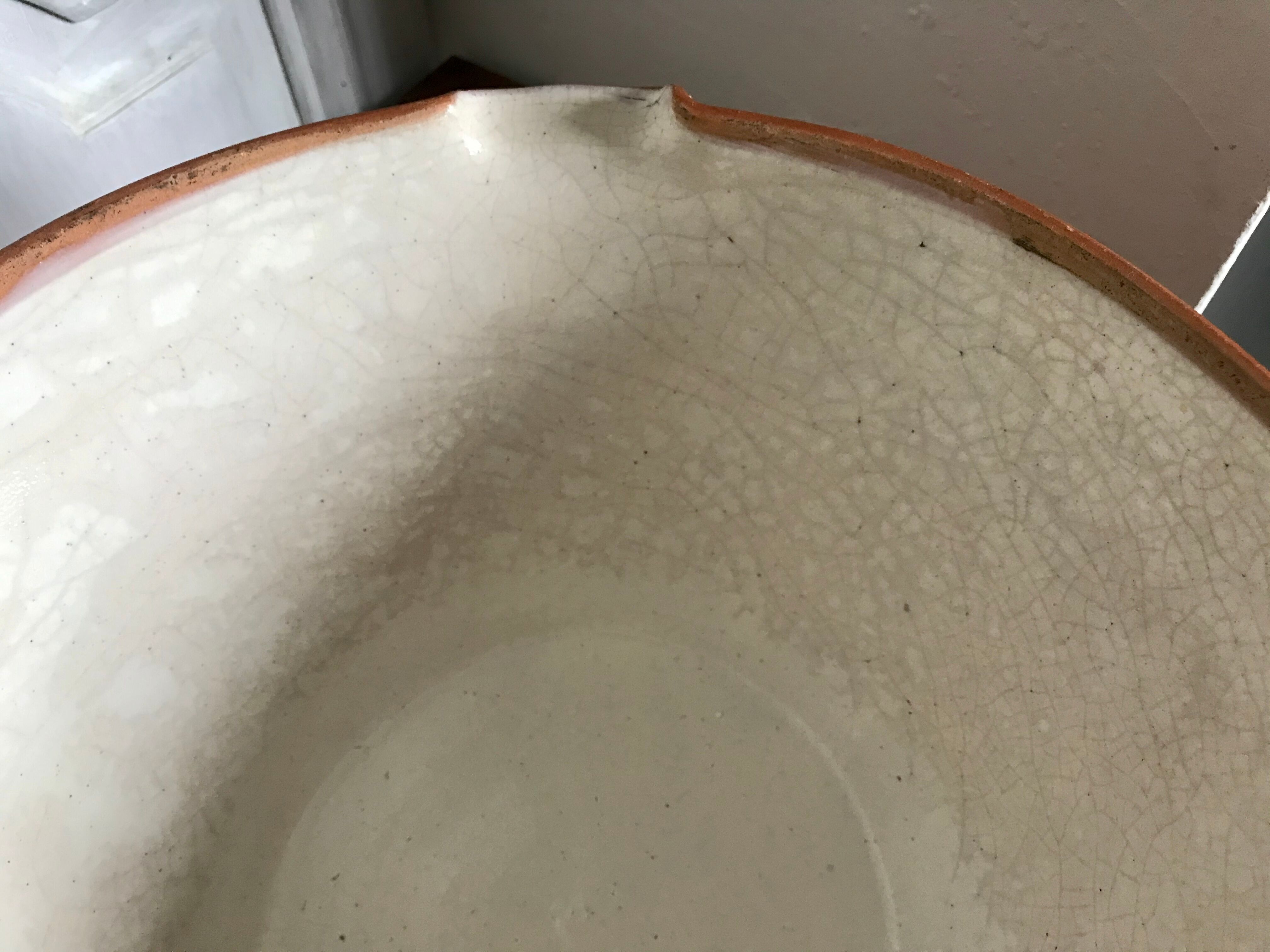 Plat en terre cuite émaillée 10l