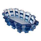 Bol en verre bleu Art Déco / pièce maîtresse par Rudolf Schrötter - Inwald, Pologne