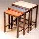 Tables gigognes Art Déco, ensemble de 3, milieu du 20e siècle, Tchécoslovaquie, 70 × 60,5 × 40 cm