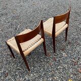 Pair of minimalist vintage chairs "Pia" by Poul Cadovius for Royal Persiennen, Denmark