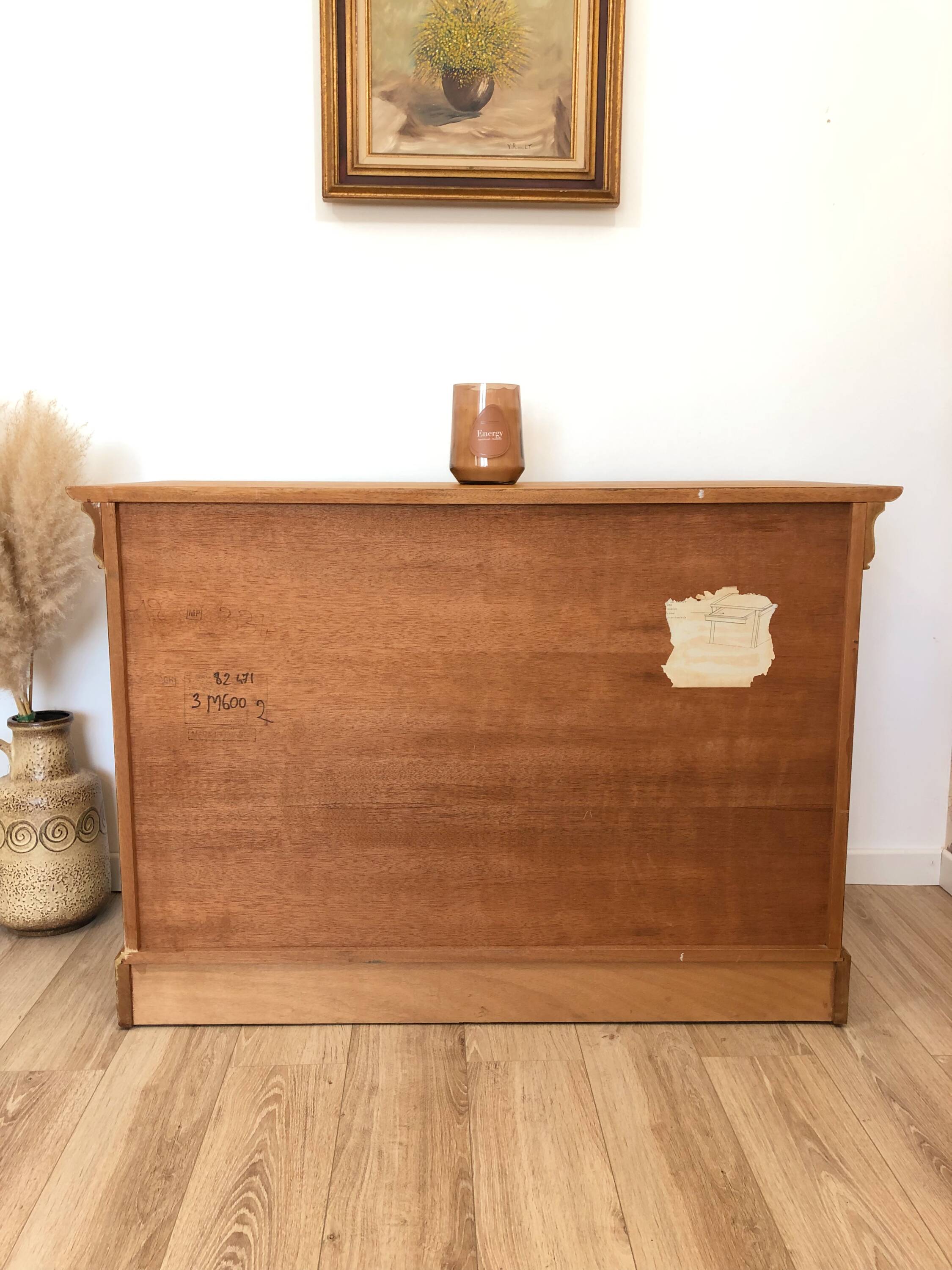 Louis Philippe style chest of drawers in solid cherry wood