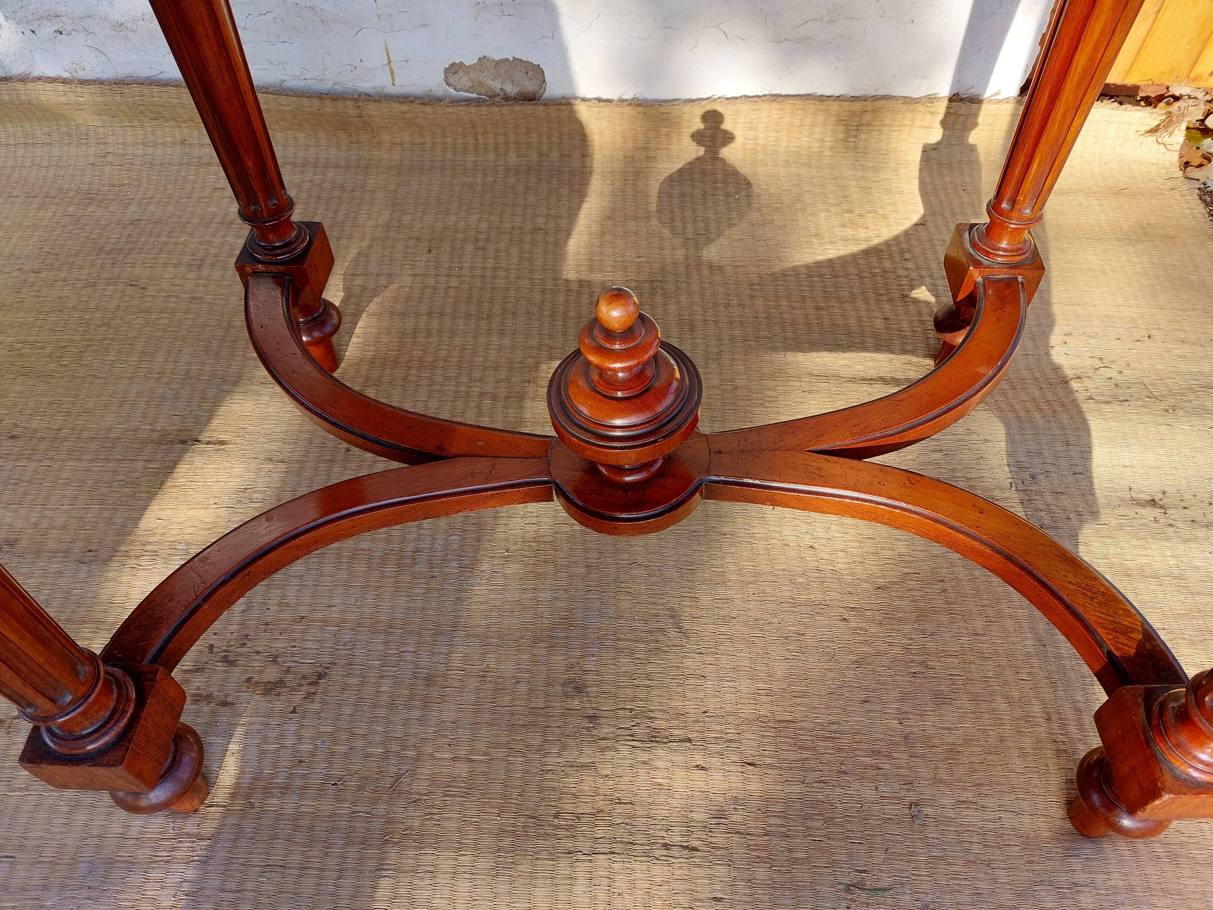 Console, white marble top