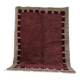 Handwoven rug 150x250 cm, wool, burgundy, grey, beige, Morocco