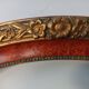 Old oval wooden frame