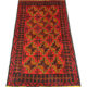 Hand Made Oriental Wool Area Rug Traditional Red Orange Carpet- 84x145cm