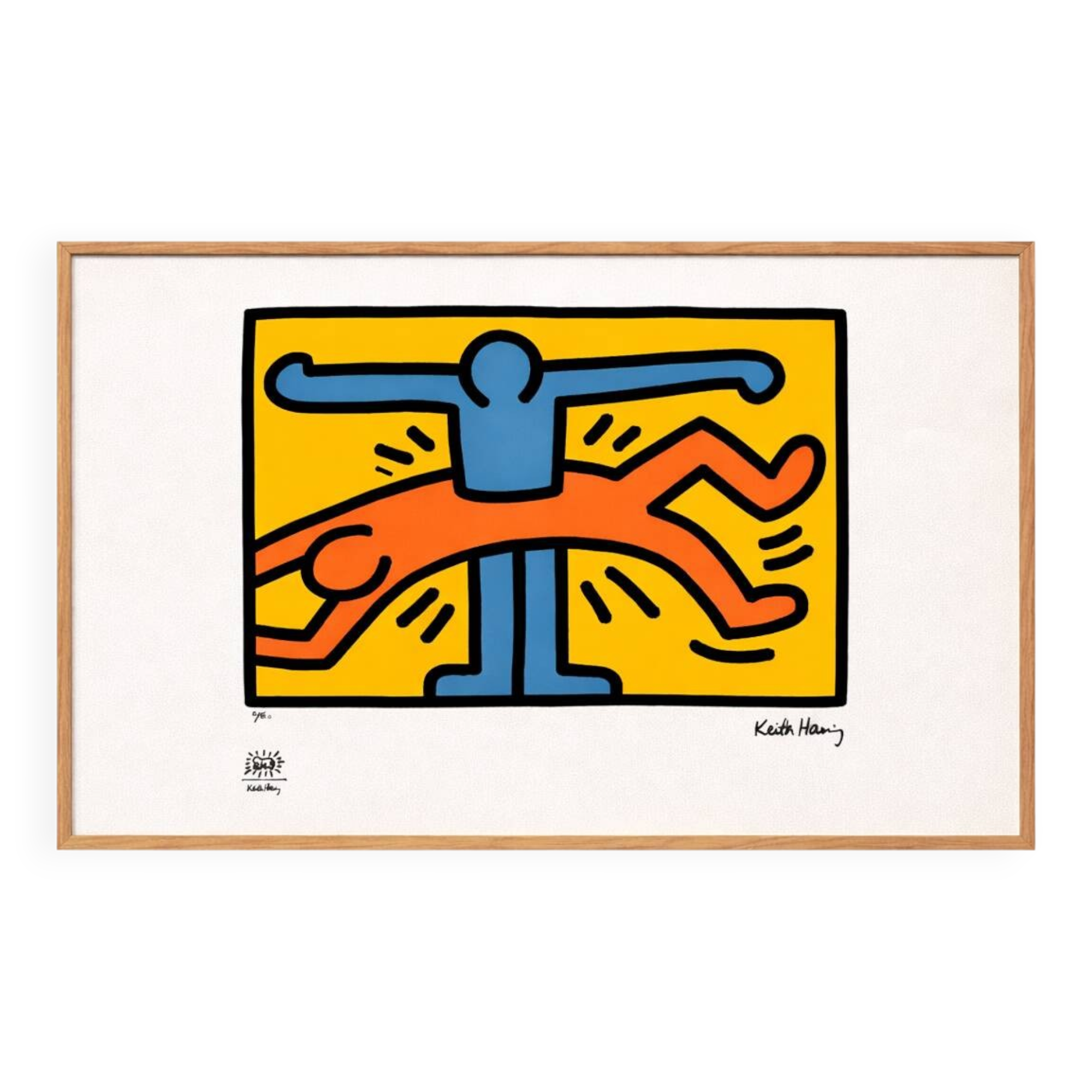 Keith Haring. Numbered colour silkscreen. 1990s.