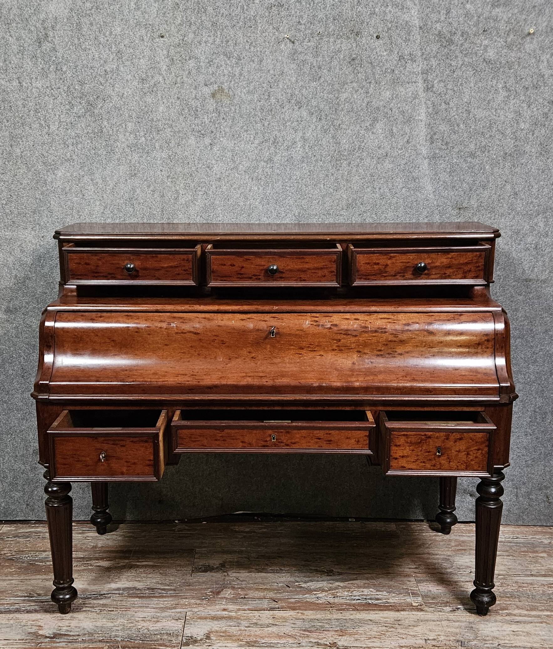 Bureau ancien à cylindre – époque Louis-Philippe / XIXe siècle