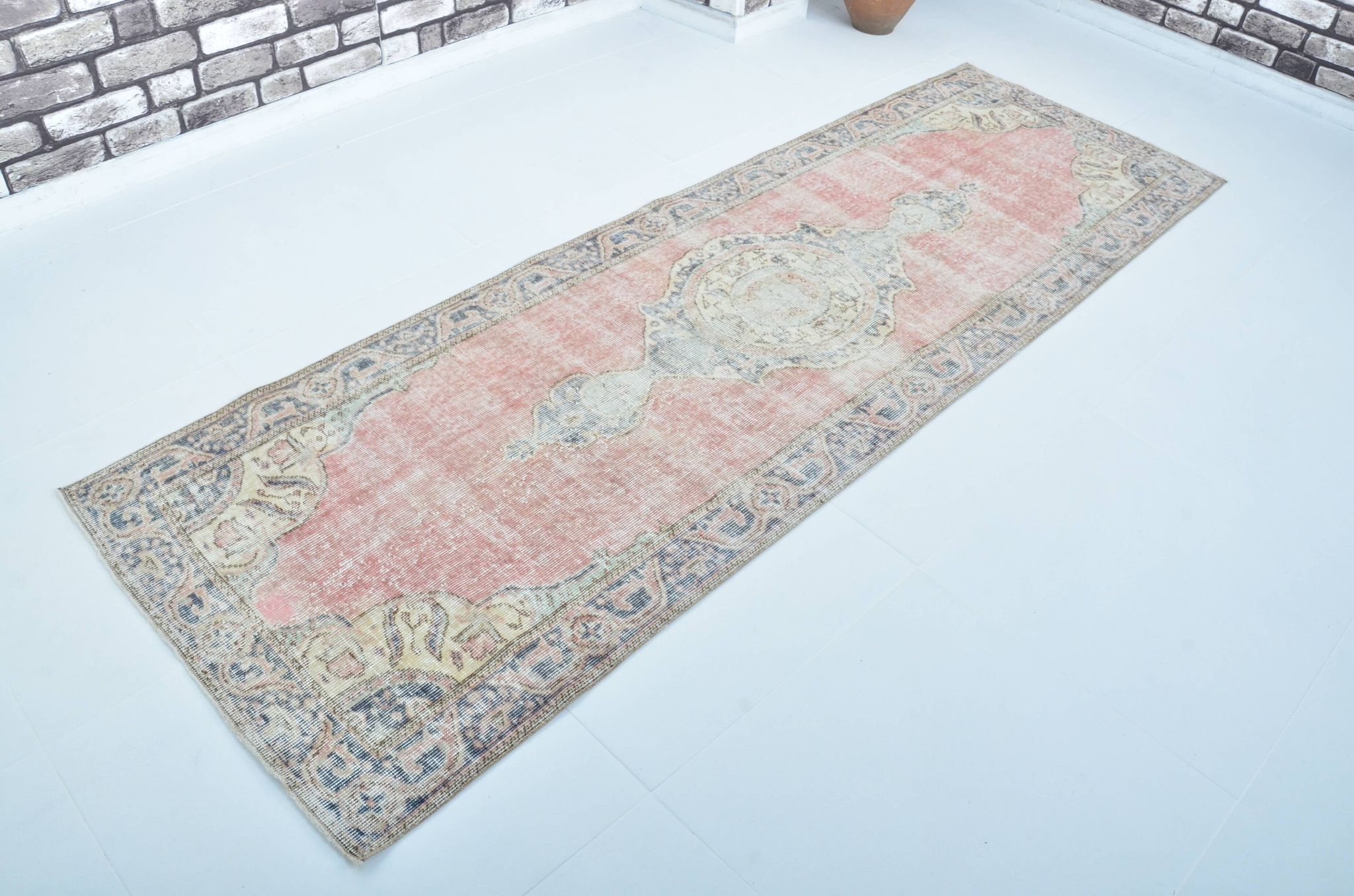 Tapis de sol vintage turc orange sku 3336