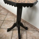 Octagonal inlaid pedestal table