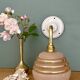 Vintage pink and gold frosted glass globe wall light.