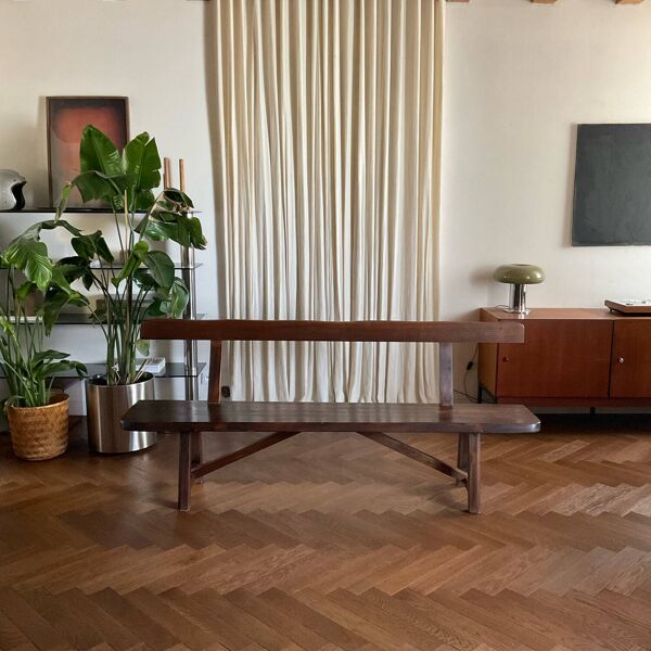 Banc sculptural par Olavi Hänninen pour Aranjou – France, années 1950